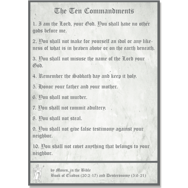 The Ten Commandments in the Bible